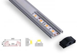  Waterproof Led Aluminum Profile Black Fixture Ip44 With Clear Diffuser Cover Manufactures