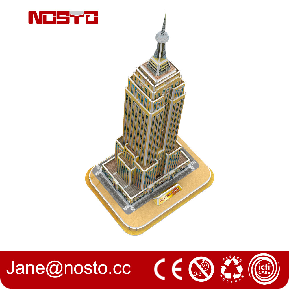  3D Building Puzzle for Empire State Building Construction Model and Set Manufactures