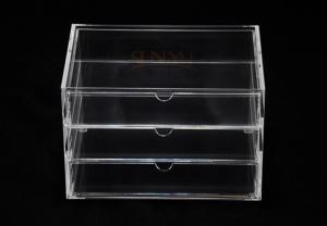  OEM 3 Tier Drawers Custom Store Fixture Clear Acrylic Storage For Supermarket Manufactures
