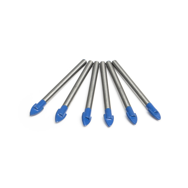  6mm Round Shank  Tungsten Carbide Drill Glass Tile Drill Bits For Cutting Glass Manufactures