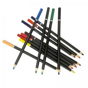  High quality 4.0mm lead soft basswood water soluble color pencil set with silver ferrule and dip top Manufactures