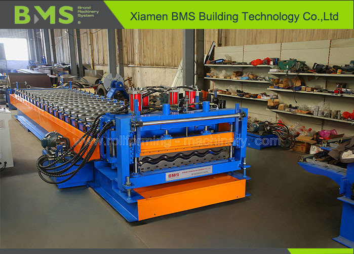  YX35-199-990 Glazed Tile Roll Forming Machine WIth 5T Decoiler Manufactures