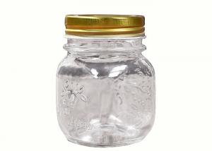  Airtight Empty Glass Jars , Glass Bottles For Juice Storage Clear Color Manufactures