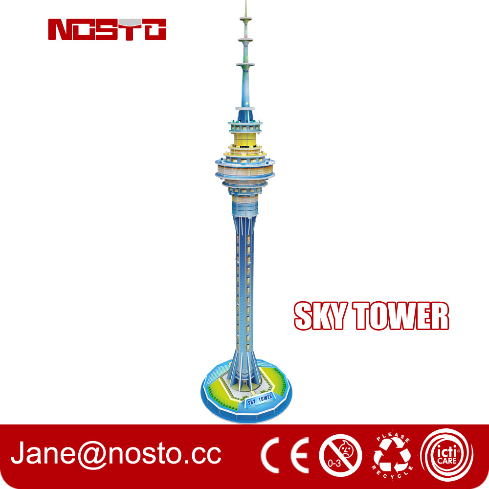  Sky tower children novelty toys 3d puzzle building diy assembly toys for kids Manufactures