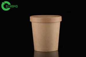  Kraft paper with an internal coating soup cup 780ml with paper vented lid Manufactures