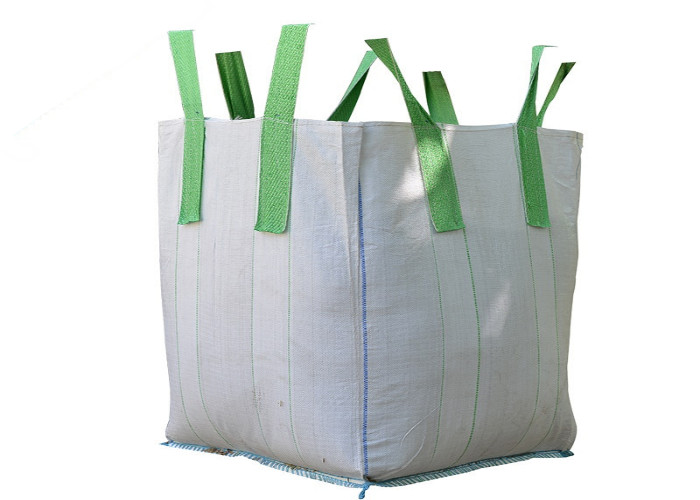  Cross Corner Green Lifting PP Container Bag Full Open Top / Custom Size Founded Manufactures