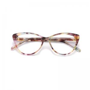  Eco Friendly Acetate Frame Glasses Women Cat Eye Optical Glasses Frame Bridge 16mm Manufactures