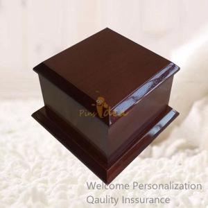  Good Quality Birch Wood Warm Mahogany Normal Traditional Pet Cremation Urn, Small Order, Quality Guarantee Manufactures
