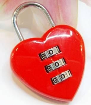 red heart shape Travel combination lock for Wedding Gifts Manufactures