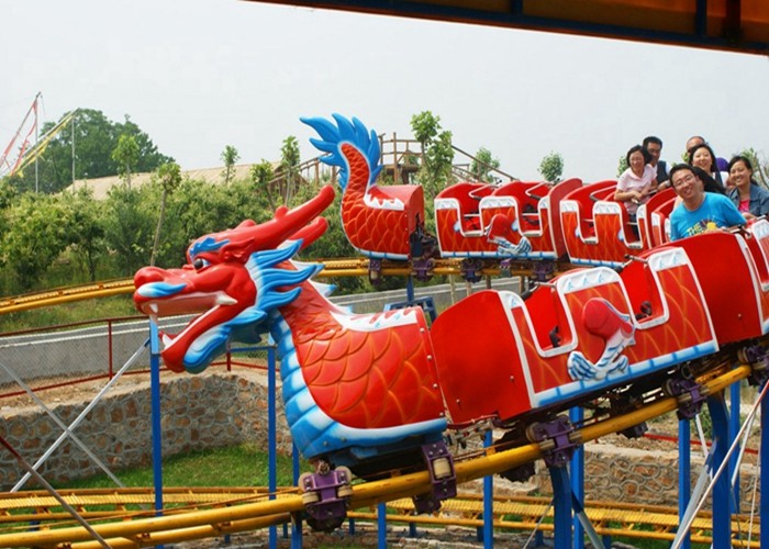  Adjustable Speed Kiddie Dragon Coaster , Outdoor Amusement Park Rides Manufactures