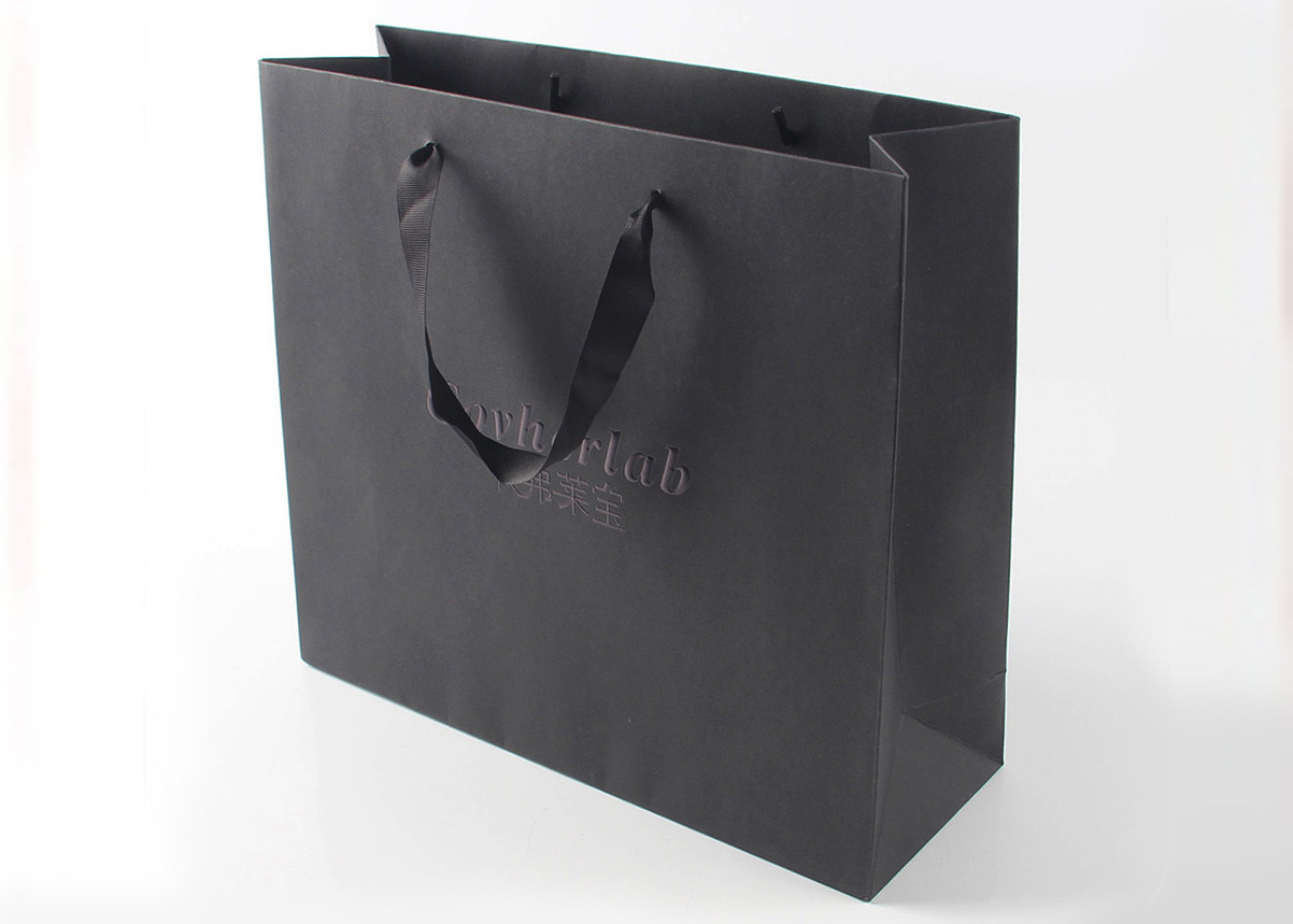  Luxury Style Printed Paper Shopping Bags Recyclable With Grosgrain Ribbon Manufactures