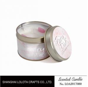  Small Soy Tealight Candles , Tin Can Candles Raspberry / Amber Fragrance Manufactures
