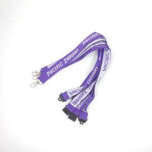  Customized Exhibition Purple Neck Lanyards For Id Cards 0.6mm To 2.5mm Thickness Manufactures