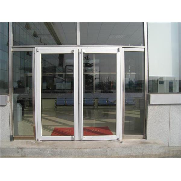 Quality Toughened Glass AS1288 Double Hinged Door With Fixed Panel for sale