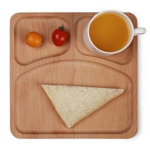 Square wooden charger plate with 3 dividers Manufactures
