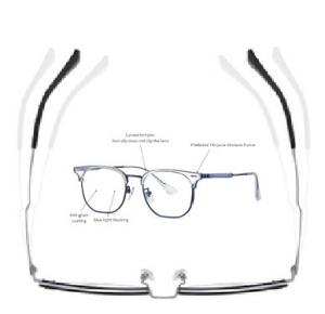  Classic Square Combination Glasses Men TR Titanium Frame Anti Blue Light Manufactures