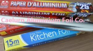  Width 30cm Food Safe Aluminum Foil , Cooking Paper Foil Silver Color Manufactures