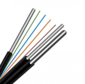 Bow Type Drop Cable Black OFC 2 Core FFTH PVC Jacket With Steel Wire Manufactures
