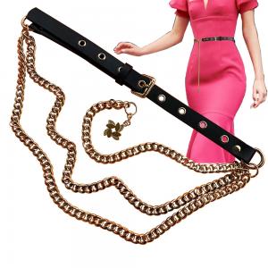  Nickle Free Womens Trendy Belts Multilayer 42 Inches Length Manufactures