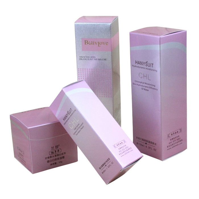  Custom Luxury Moisturizer Packaging Boxes With Silver Foil Logo Printing Factory Manufactures