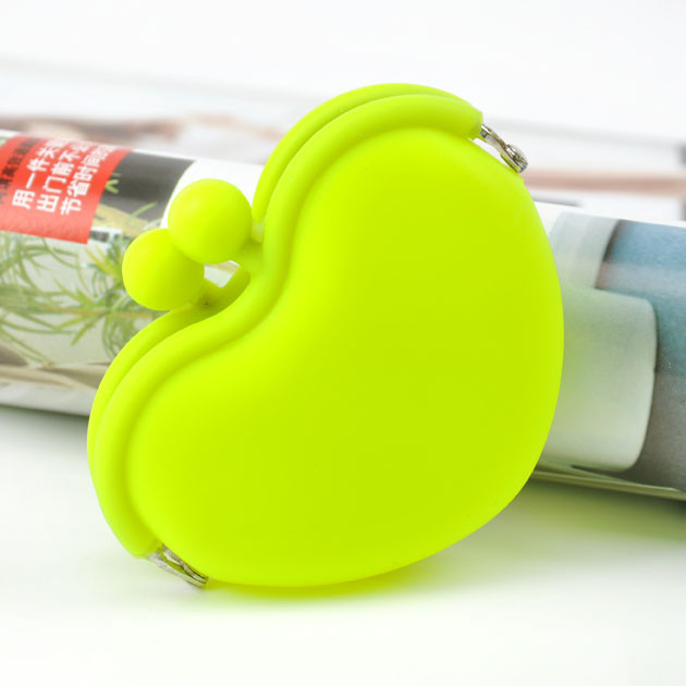  Silicone Coin Case for Promotion,Heart POCHI Silicone Pouch Manufactures