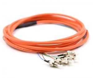  3m 6 Core Multimode OM1 Optical Pigtail , FC Pigtail For Network Telecom FTTH Manufactures