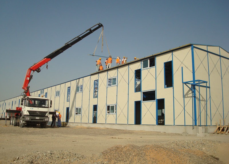  Double Story Steel Frame K Type Prefab Temporary Housing Manufactures