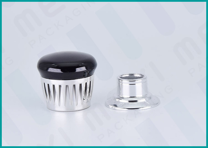  Customized Shape Perfume Bottle Caps With Silver Aluminum Stepped Collar Manufactures