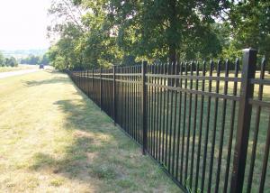  Powder Coated Wrought Iron Fence 6ft High For Residential Manufactures
