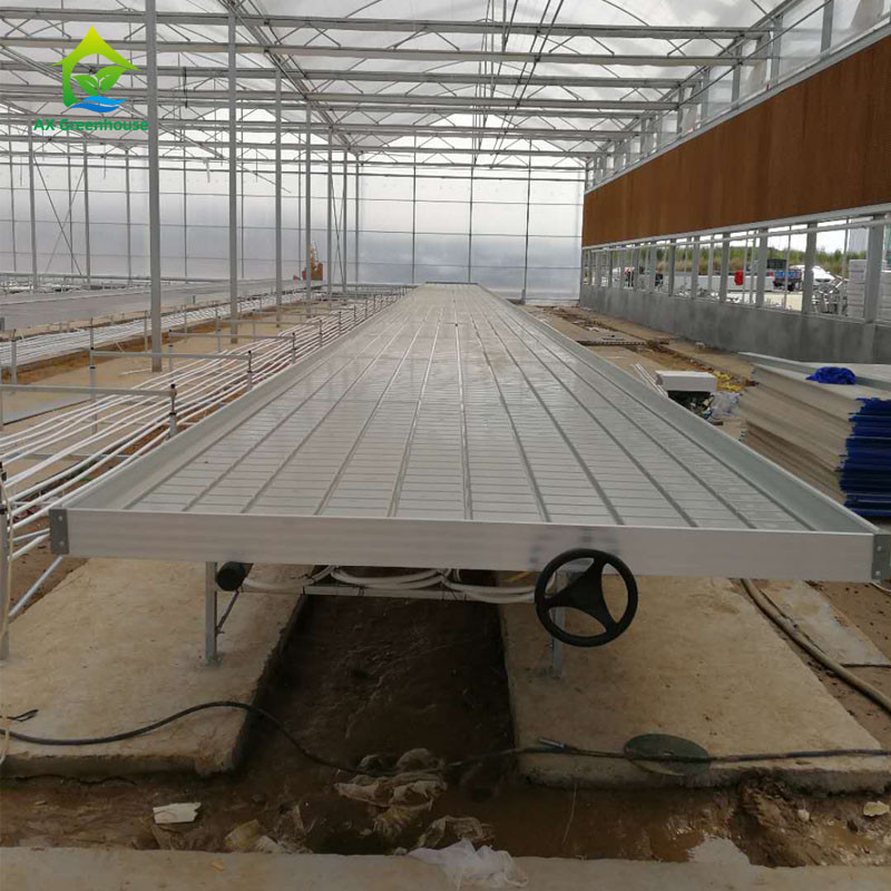  ABS Hydroponic Greenhouse Rolling Benches 70cm Height Plant Nursery Benches Manufactures