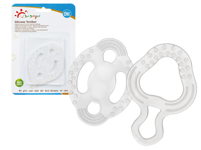  Tear Strength White 3 Month Baby Silicone Teether Manufactures