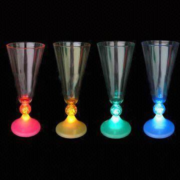 Buy cheap Flashing Champagne Glasses with Switch, Three LED Lights and 170mL Capacity from wholesalers