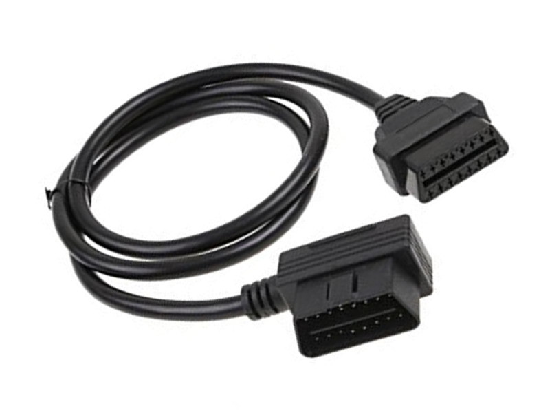  J1962 Right Angle OBD2 Extension Cable / Obd2 Scanner Cable RoHS Approval Manufactures