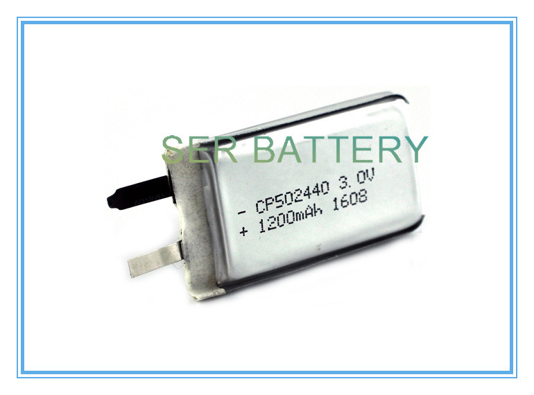  CP502440 Flat Lithium Polymer Battery , 3.0V Lithium Ion Flat Cell Shape Customized Manufactures