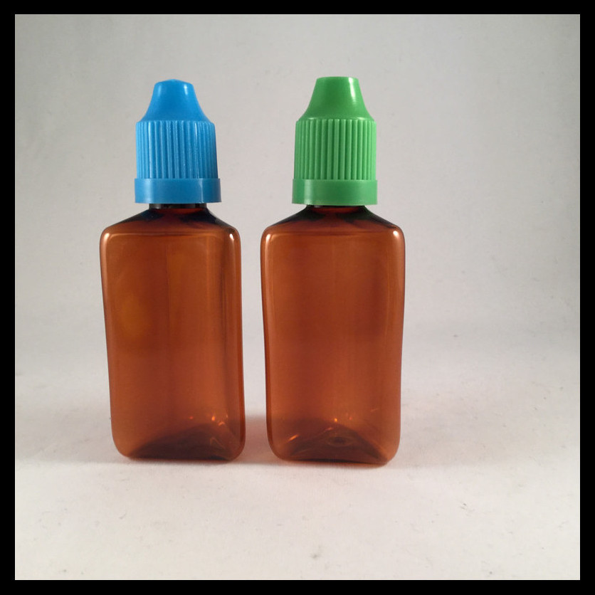  Amber 30ml Plastic Dropper Bottles Triangle Vapor Liquid Bottles Manufactures