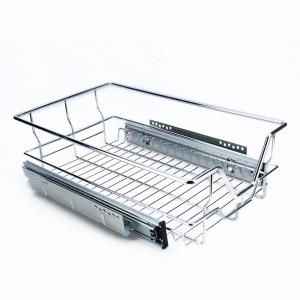  Storage Loadable Kitchen Pull Out Basket Chrome Plated H140mm Manufactures