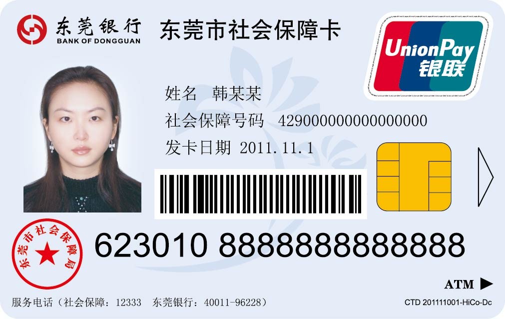 CMYK Offset Printing Social Security ID Card / National ID Card