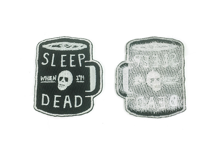  Clothes Iron On Embroidery Patches For Jackets , Embroidered Sew On Custom Badges Manufactures