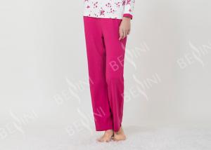  Large Floral Printed Womens Pyjama Sets 100% Combed Cotton Interlock Material Manufactures