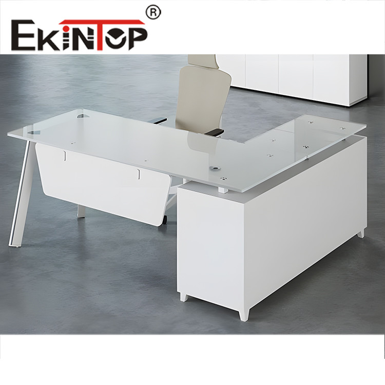 Office Furniture Toughened Glass Computer Desk Thickened 1400Wx700Hx750mm