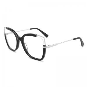  Unique Cat Eye Metal And Acetate Glasses Flexible With Clear Lenses Manufactures