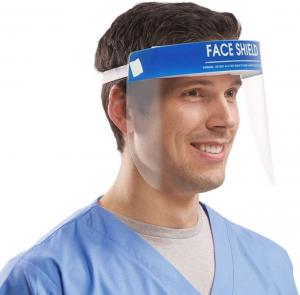  CE FDA Approval Clear Plastic Face Shield , Full Face Shield Environmental Firendly Manufactures