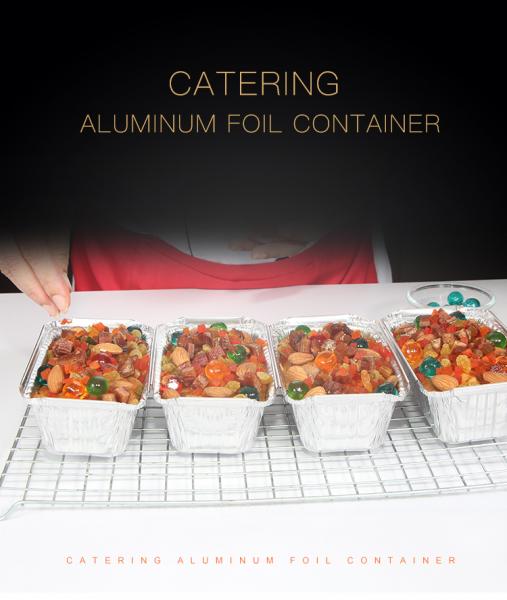 Regular Wrinkle Silver Disposable Aluminum Foil Food Container