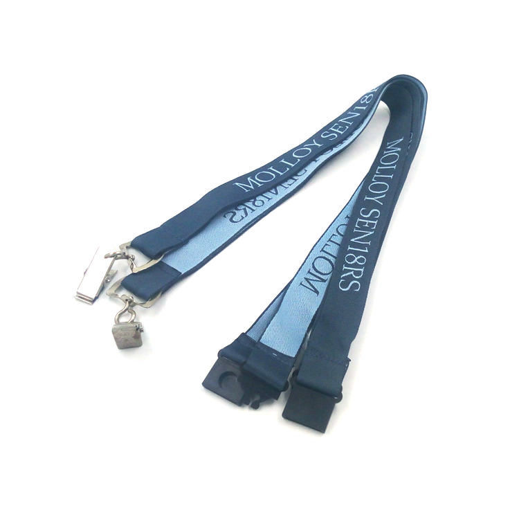  Two Tone Jacquard Badge Neck Strap , Eco - Friendly Custom Neck Lanyard Manufactures