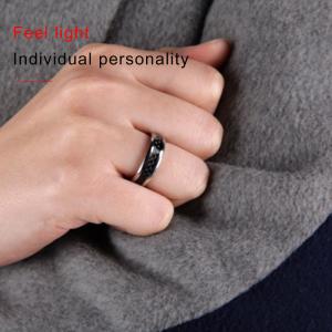  Simple &amp; Stunning Real Carbon Fiber Inlay Ring Tungsten Carbon Fiber Wedding Ring Size #678910 Manufactures