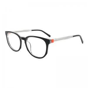  Retro Eyeglasses Unisex Round Acetate Glasses Non Prescription AC Lens Manufactures