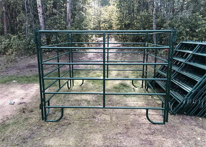  Green Coated Lightweight Horse Corral Panels 5" 3'' Tall By 7" Long Round Pipe Manufactures