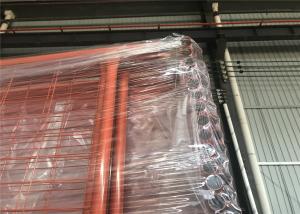  Orange Color RAL 2009 POWDER coated Temporary Security Fencing Panels 2.1mx2.4m OD 32mm wall thick 1.40mm Manufactures