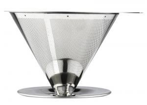  Professional Stainless Steel Coffee Dripper Double Layered Filter With 89mm Height Manufactures