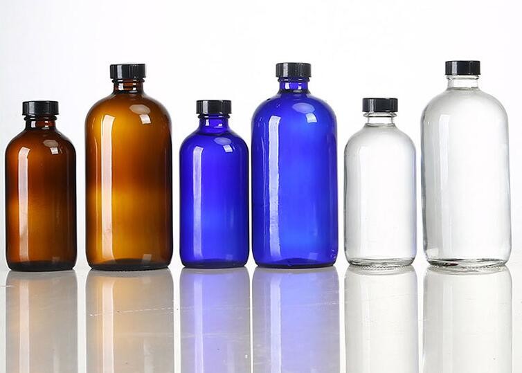  PET lotion bottles with screw caps, clear, cobalt and amber color bottles Manufactures